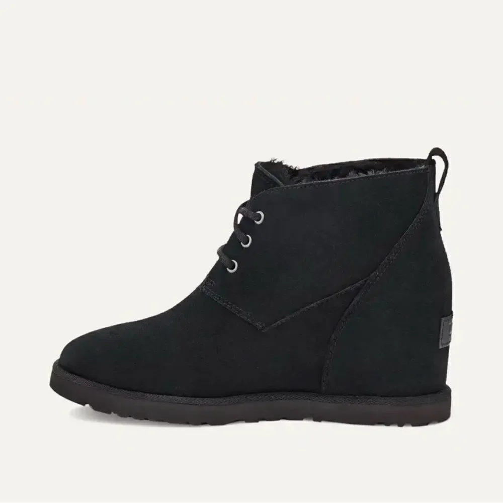 UGG CLASSIC MINI FEMME LACE BOOTIE BLACK WEDGE BOOTS US 12 / EU 43 / UK 10